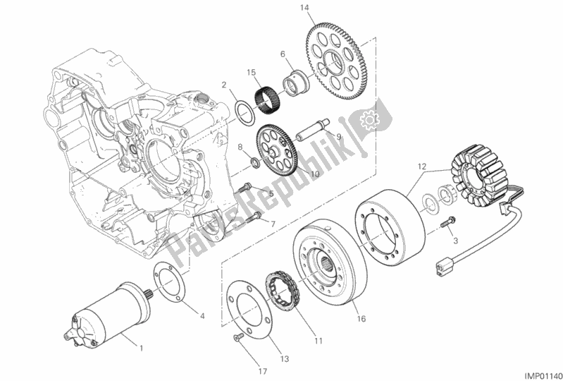 Todas las partes para Arranque Eléctrico Y Encendido de Ducati Scrambler Flat Track Thailand 803 2020